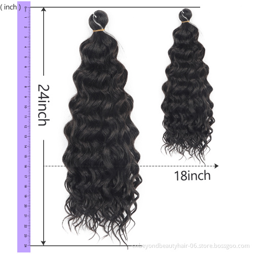 Ocean Wave Crochet Braid Hair Hawaii Curl Hairstyle Natural Synthetic Braiding Hair
